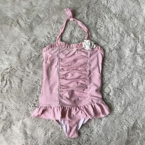 Janie and Jack Girls Pink One Piece Swimsuit Size 12